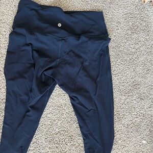 Lululemon blue mini flare legging s